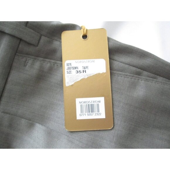 New W/ Tag Men Britches Winston Taupe Unhemmed Pants Sz 35R (MP312) Made in Itay - Picture 7 of 10